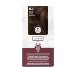 Боя за коса органична без амоняк Lucens Color 6.0 Тъмно русо